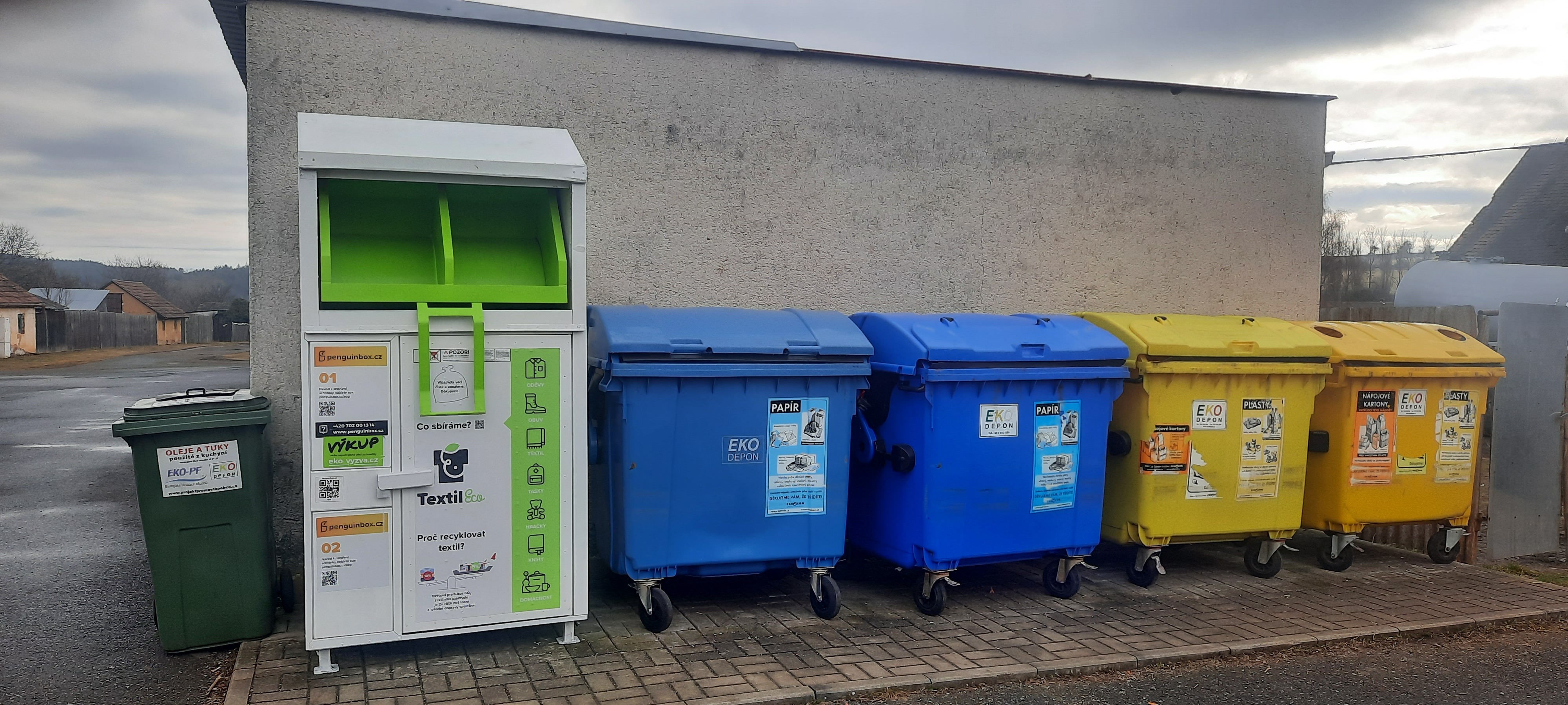KONTEJNERY NA SBĚR ODĚVŮ,OBUVY A TEXTILU